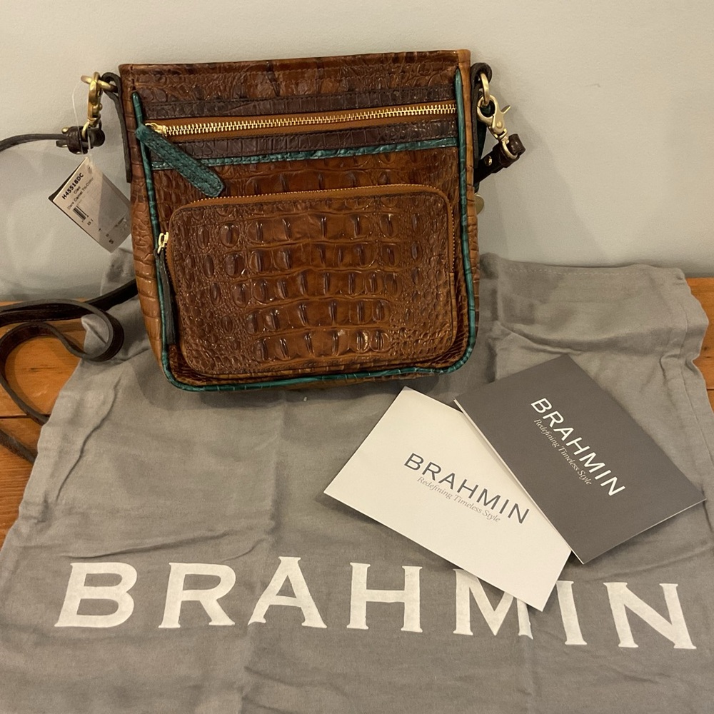 Brahmin Cleo Crossbody in Dark Camel Tri-Color‎ – NWT with Dust Bag